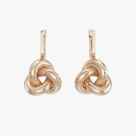 Gold Fractal Earrings Code 32036 (Small)